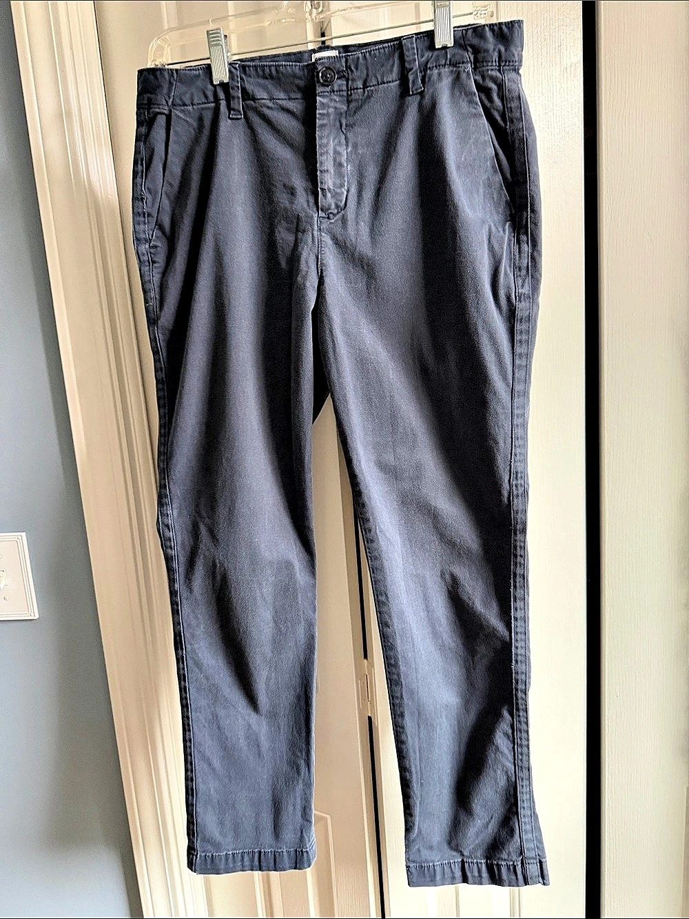 Gap Girlfriend Chino Straight Leg Washed Blue Size 6